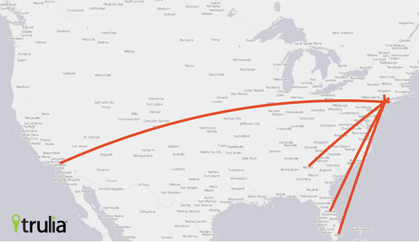 Trulia Metro Movers - NYC Outbound Searches